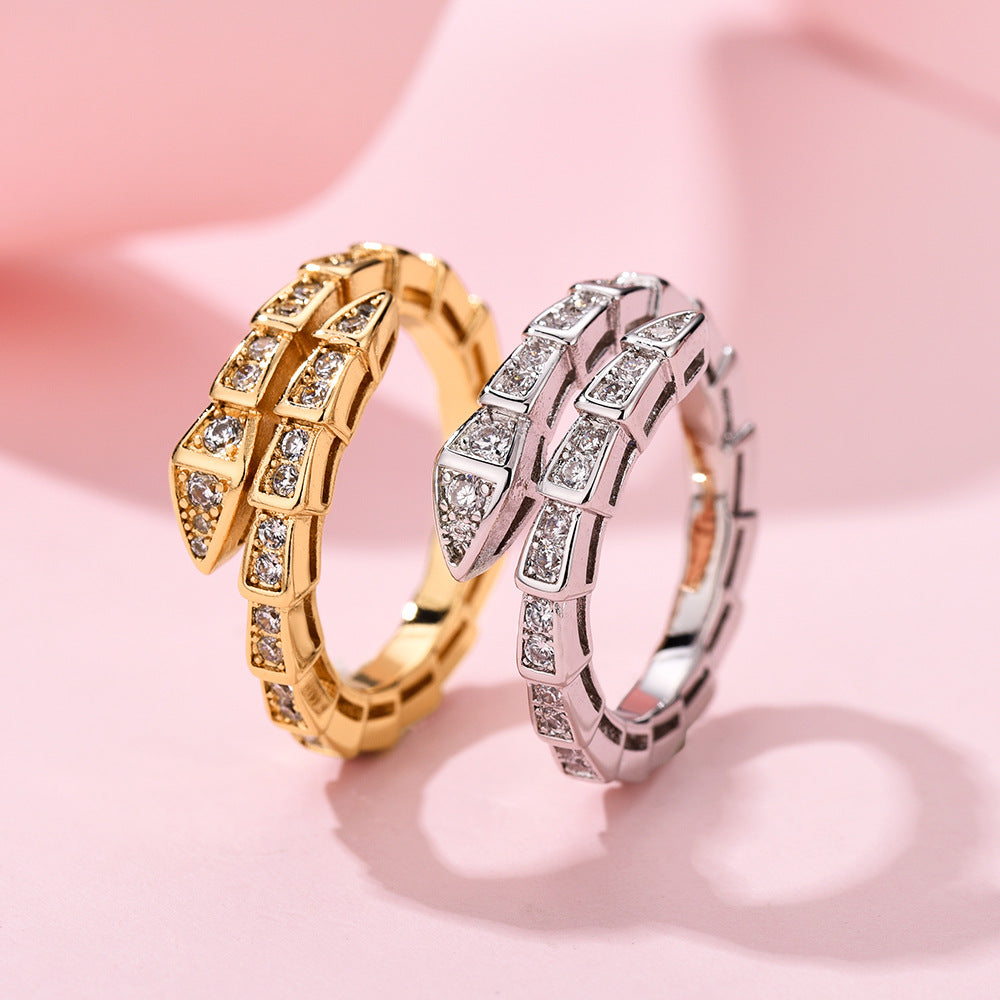 GOLDURA® FULL PAVÉ SNAKEBONE RING
