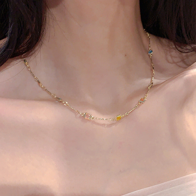 Prism Gemstone Choker Necklace