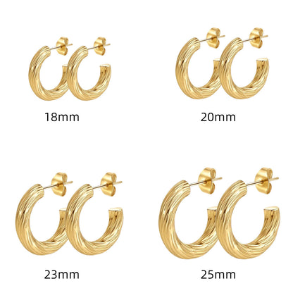 GOLDURA® LUXE C-HOOP EARRINGS