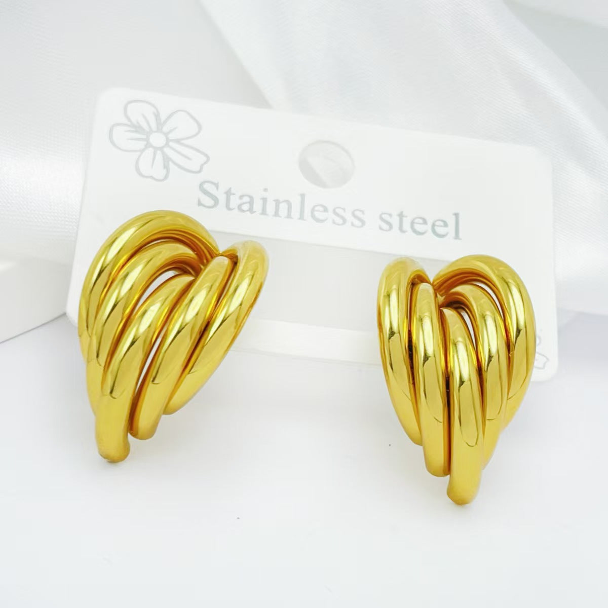 GOLDURA® SCULPTED HOOP EARRINGS