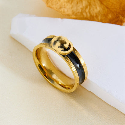 GOLDURA® NOIR ENAMEL RING