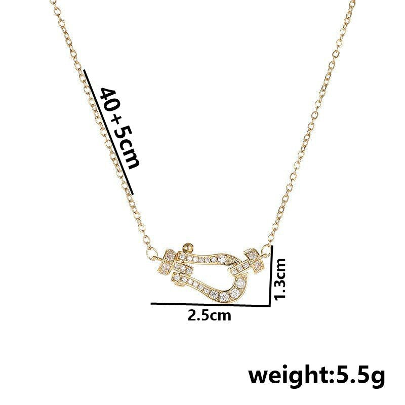 Statement Horseshoe Link Necklace