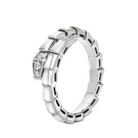 Platinum Snakebone with Pave Ends