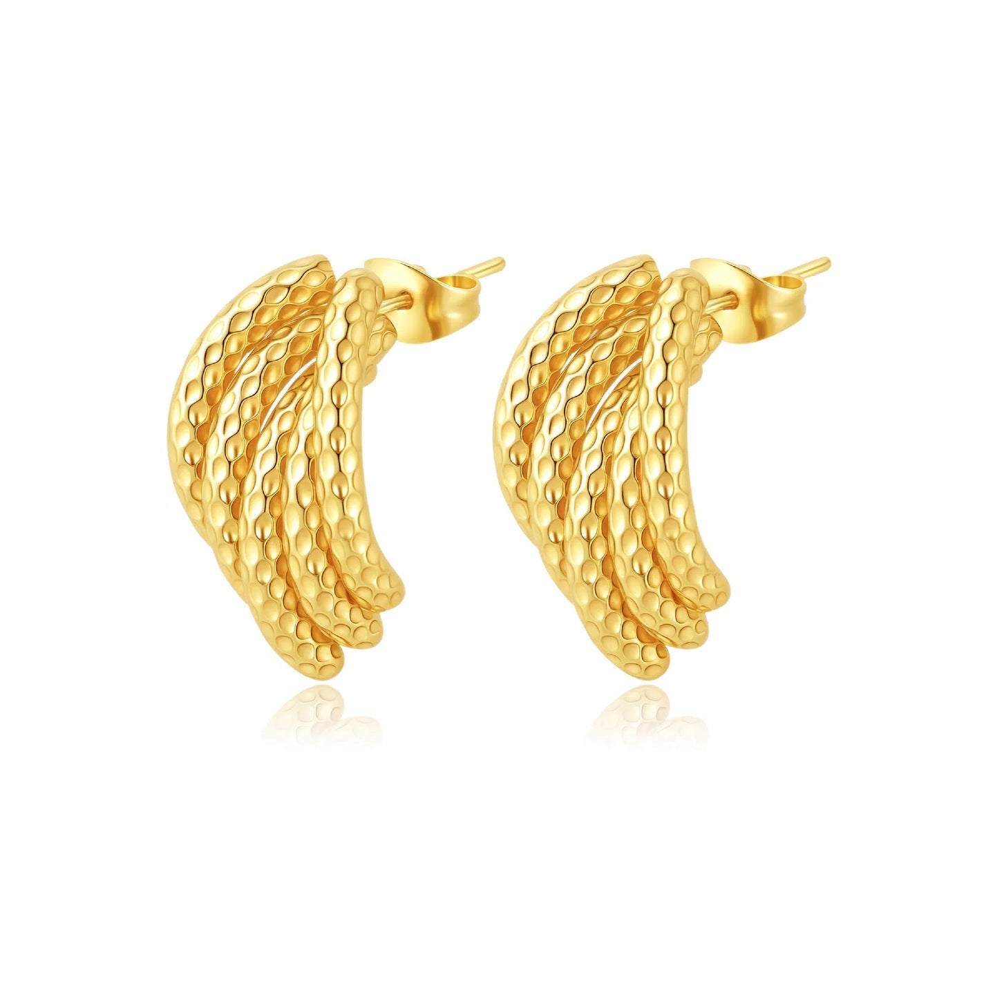 GOLDURA® SCULPTED HOOP EARRINGS