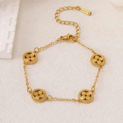 GOLDURA® HOLLOW CLOVER BRACELET