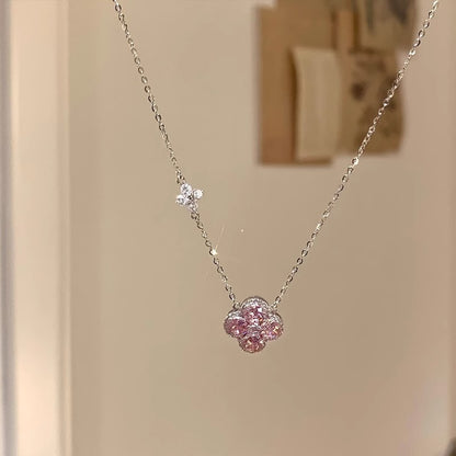 Crimson Clover Pavé Necklace