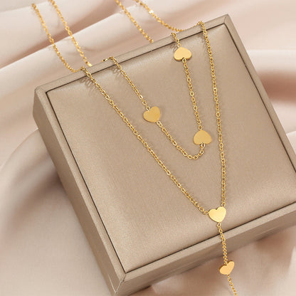 Layered Sunburst & Cross Pendant Necklace