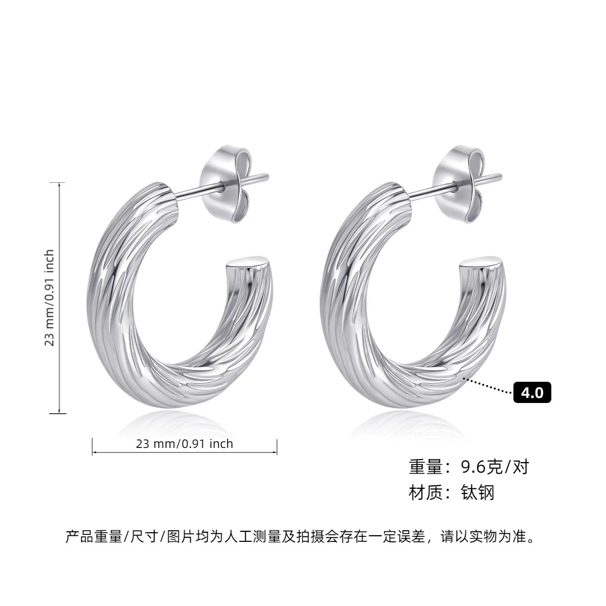 GOLDURA® LUXE C-HOOP EARRINGS