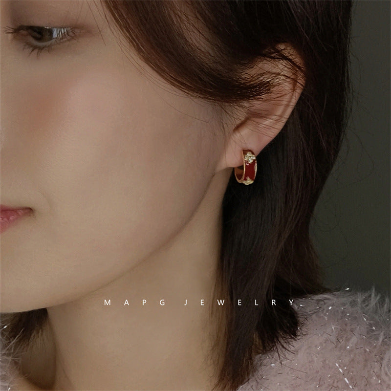 GOLDURA® ENAMEL CLOVER SIGNATURE EARRINGS