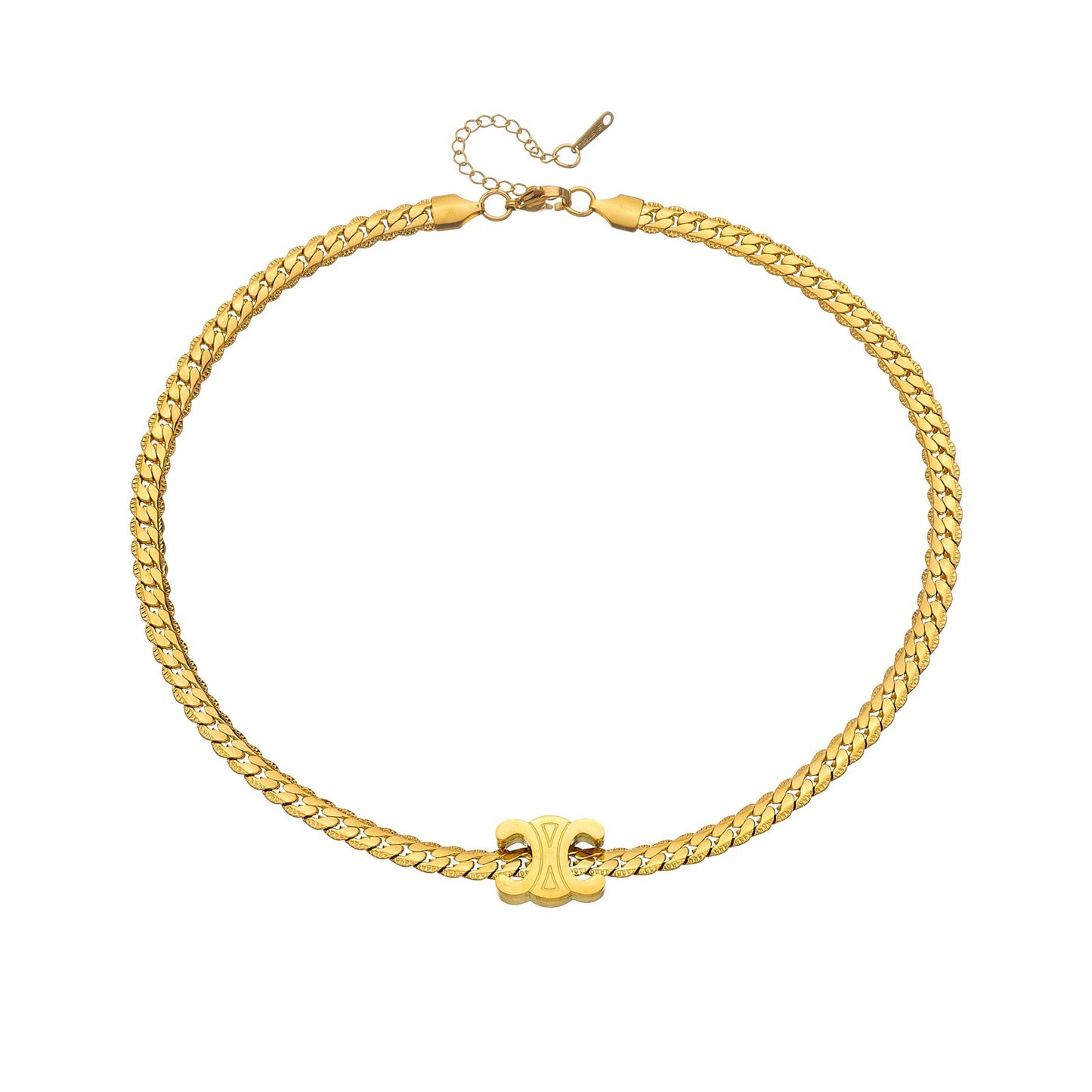 Sleek Snake Chain Collar Necklace