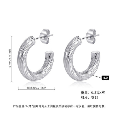 GOLDURA® LUXE C-HOOP EARRINGS