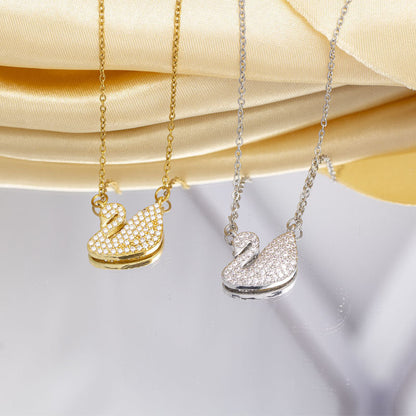 GOLDURA® SWAN PAVÉ NECKLACE