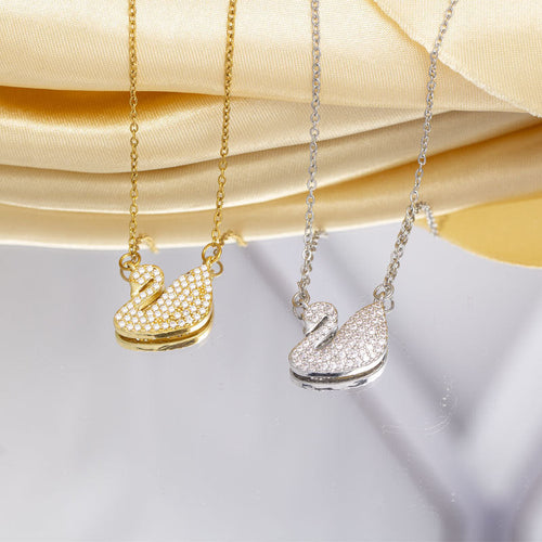 GOLDURA® SWAN PAVÉ NECKLACE