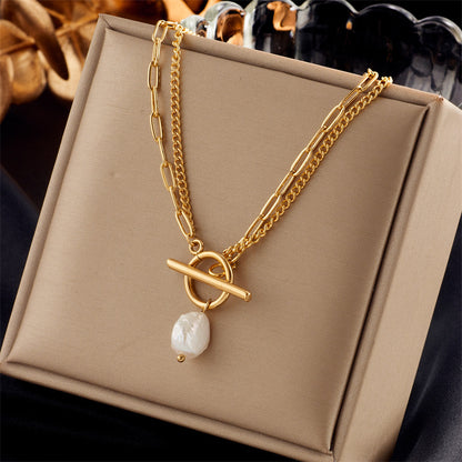 Layered Sunburst & Cross Pendant Necklace