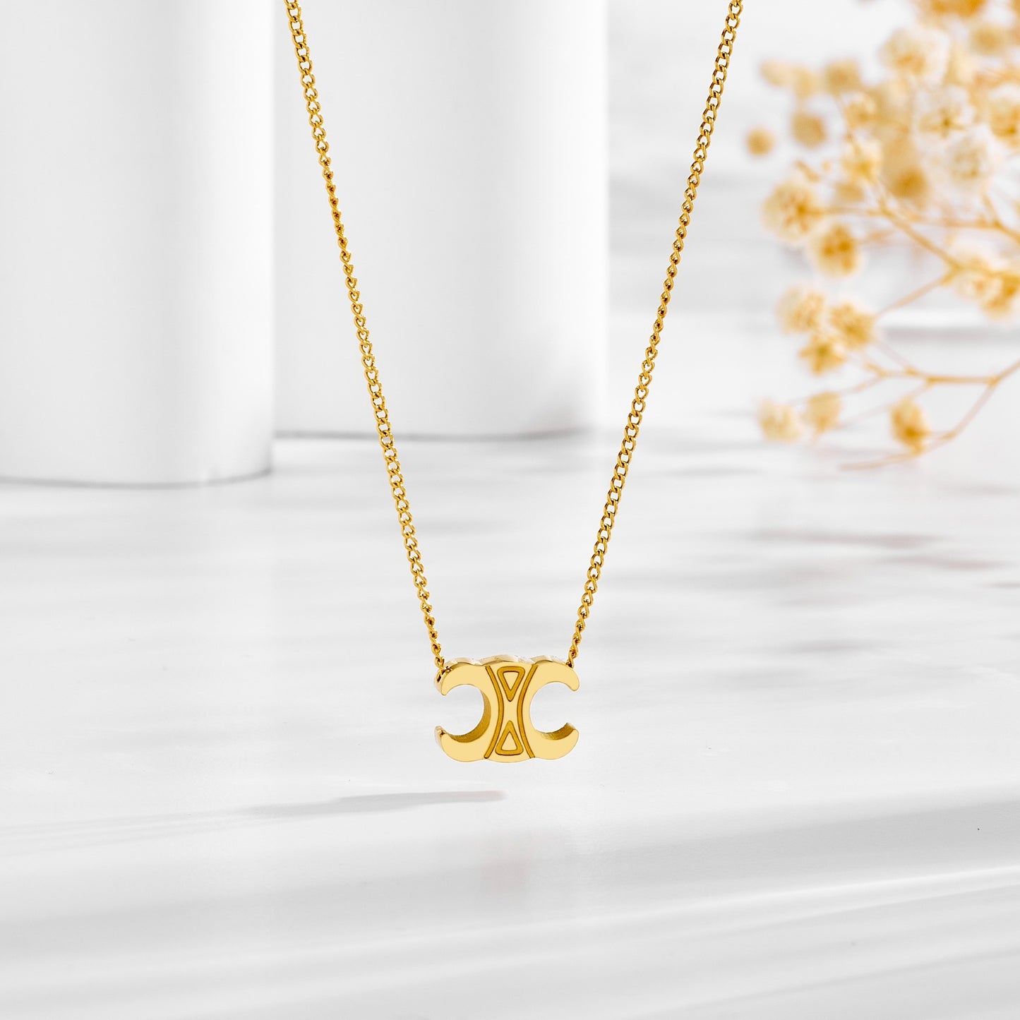 Minimalist Arch Emblem Pendant