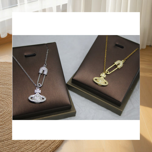 Celestial Orb Saturn Pendant Necklace