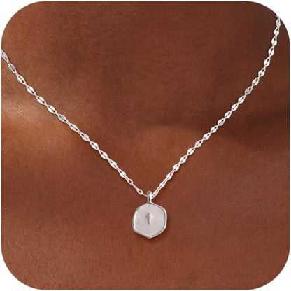 Minimalist Pavé Cross Pendant Necklace