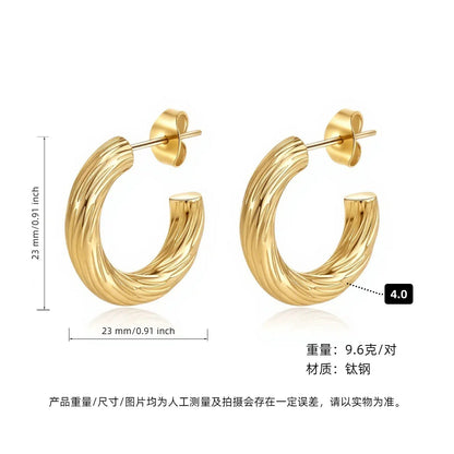 GOLDURA® LUXE C-HOOP EARRINGS