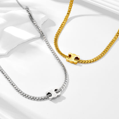 Sleek Snake Chain Collar Necklace