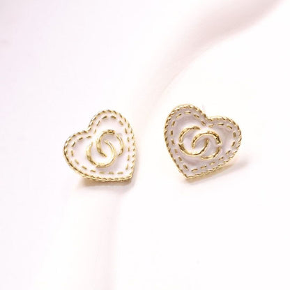 GOLDURA® DOUBLE C HEART EARRINGS