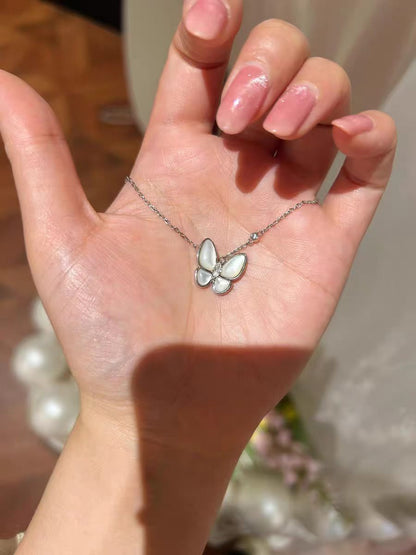 Azure Butterfly Crystal Necklace
