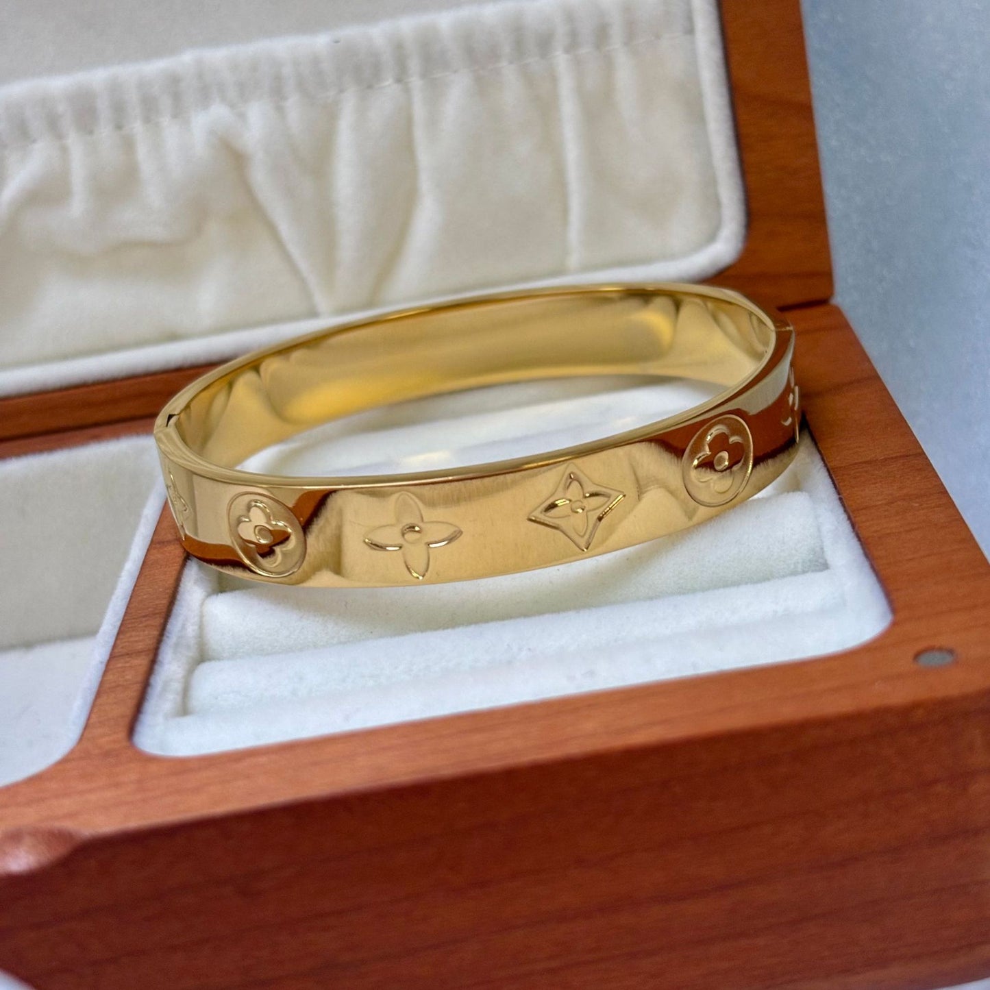 Monogram Inlay Luxury Bangle