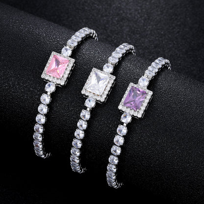 Geometric Emerald-Cut Tennis Bracelet