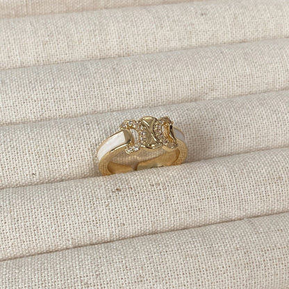GOLDURA® ARC DE TRIOMPHE PAVÉ RING