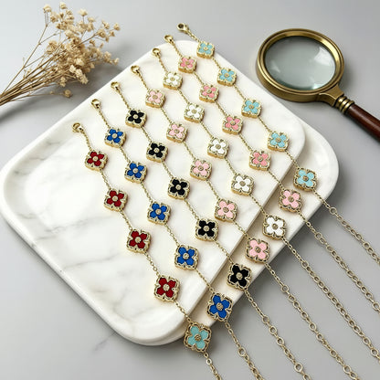 Mother-of-Pearl Clover Bracelet