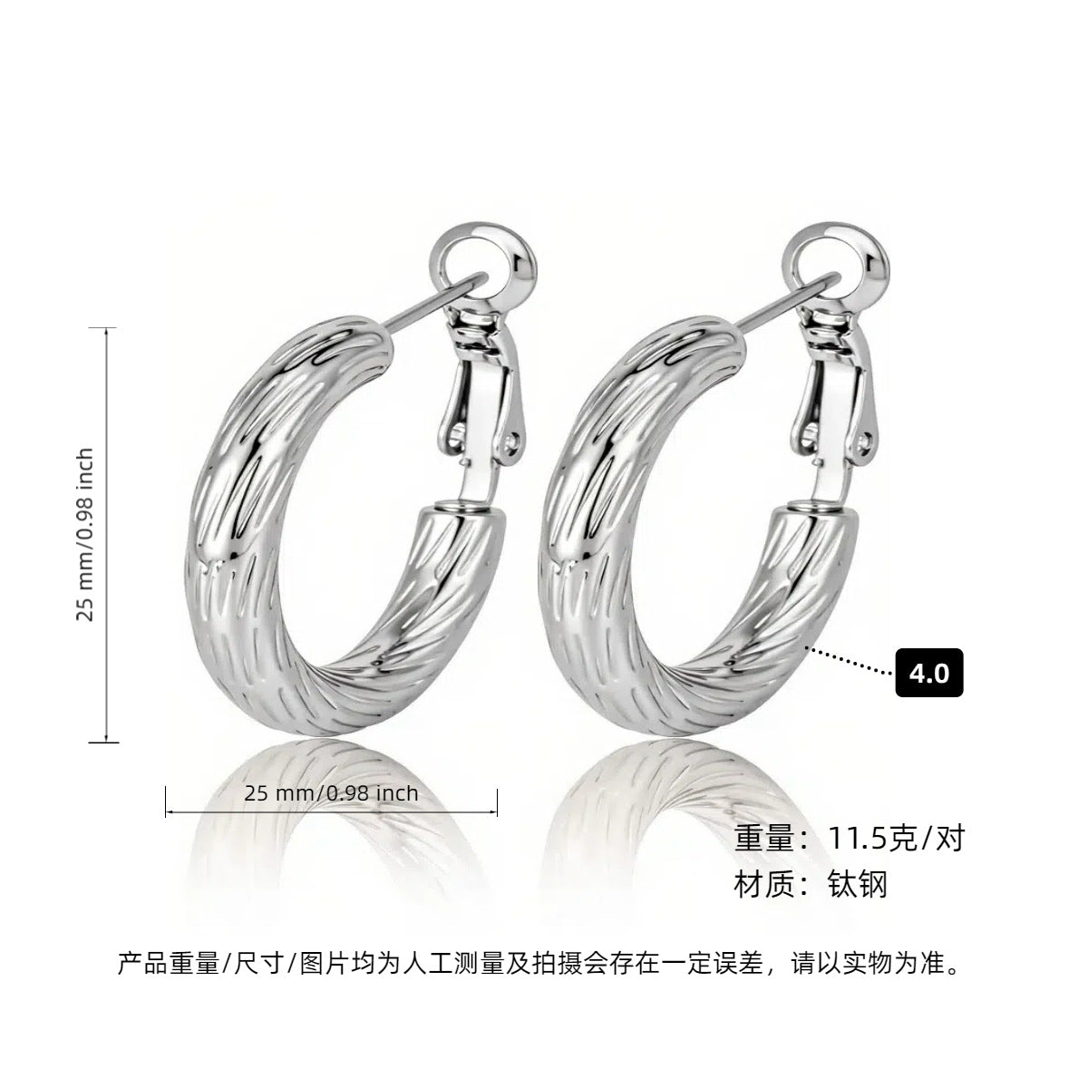 GOLDURA® LUXE C-HOOP EARRINGS