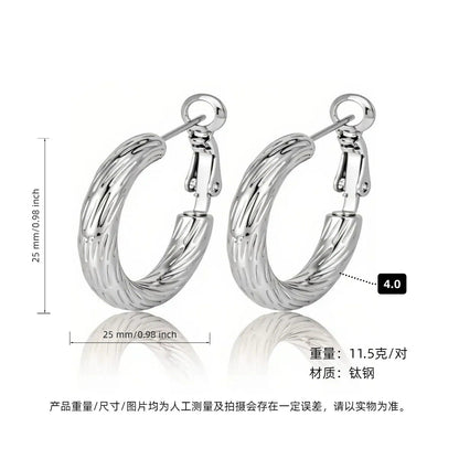 GOLDURA® LUXE C-HOOP EARRINGS