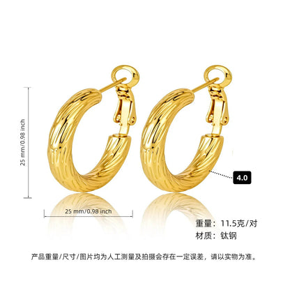 GOLDURA® LUXE C-HOOP EARRINGS