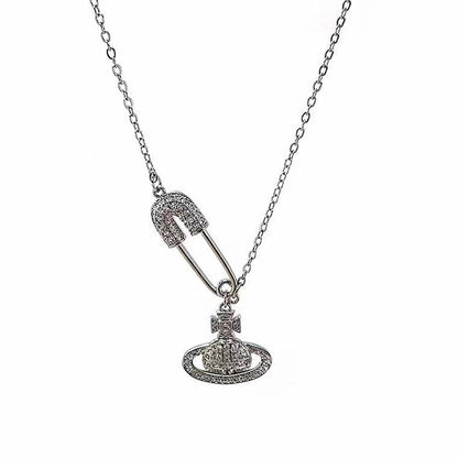 Celestial Orb Saturn Pendant Necklace