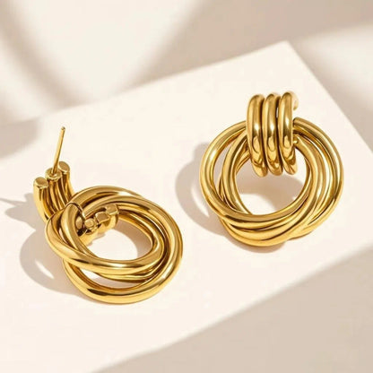 GOLDURA® SCULPTED HOOP EARRINGS