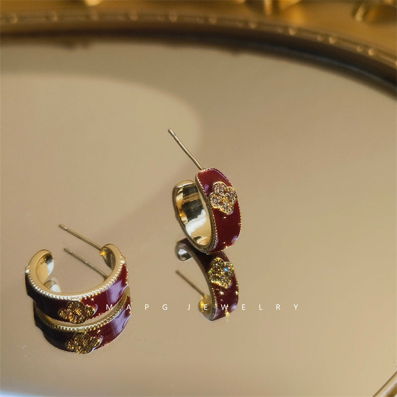 GOLDURA® ENAMEL CLOVER SIGNATURE EARRINGS