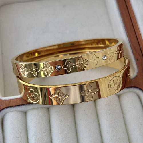 Monogram Inlay Luxury Bangle