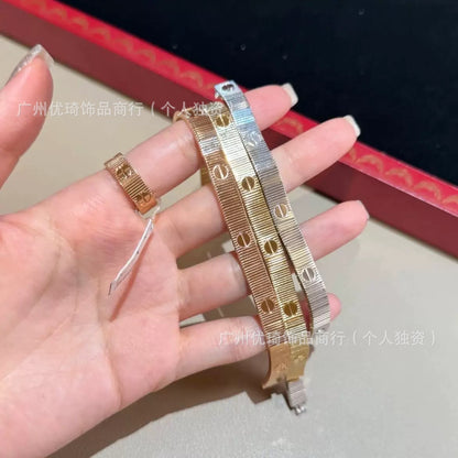 卡加条纹螺丝手链新款手工高版本设计表带不绣钢时尚女士男士