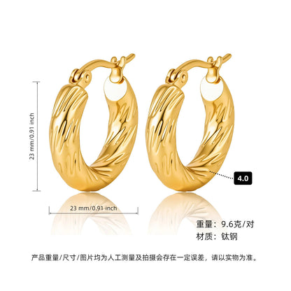 GOLDURA® LUXE C-HOOP EARRINGS