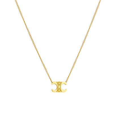 Minimalist Arch Emblem Pendant
