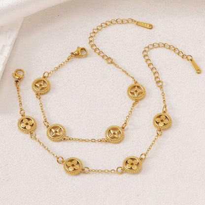 GOLDURA® HOLLOW CLOVER BRACELET