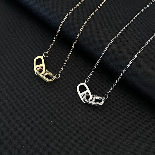 GOLDURA® DOUBLE C&D CRYSTAL NECKLACE