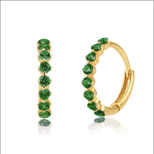 LE CHIC EARRINGS | GOLD EMERALD
